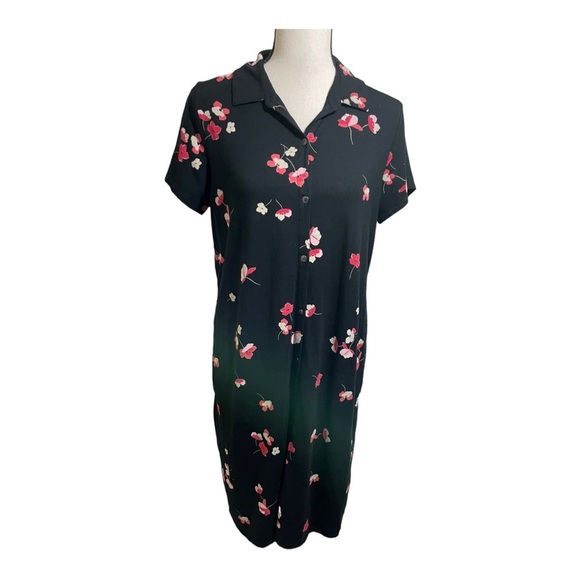 J.Jill women’s button down floral dress pockets collard. Small Rayon blend - Picture 1 of 11